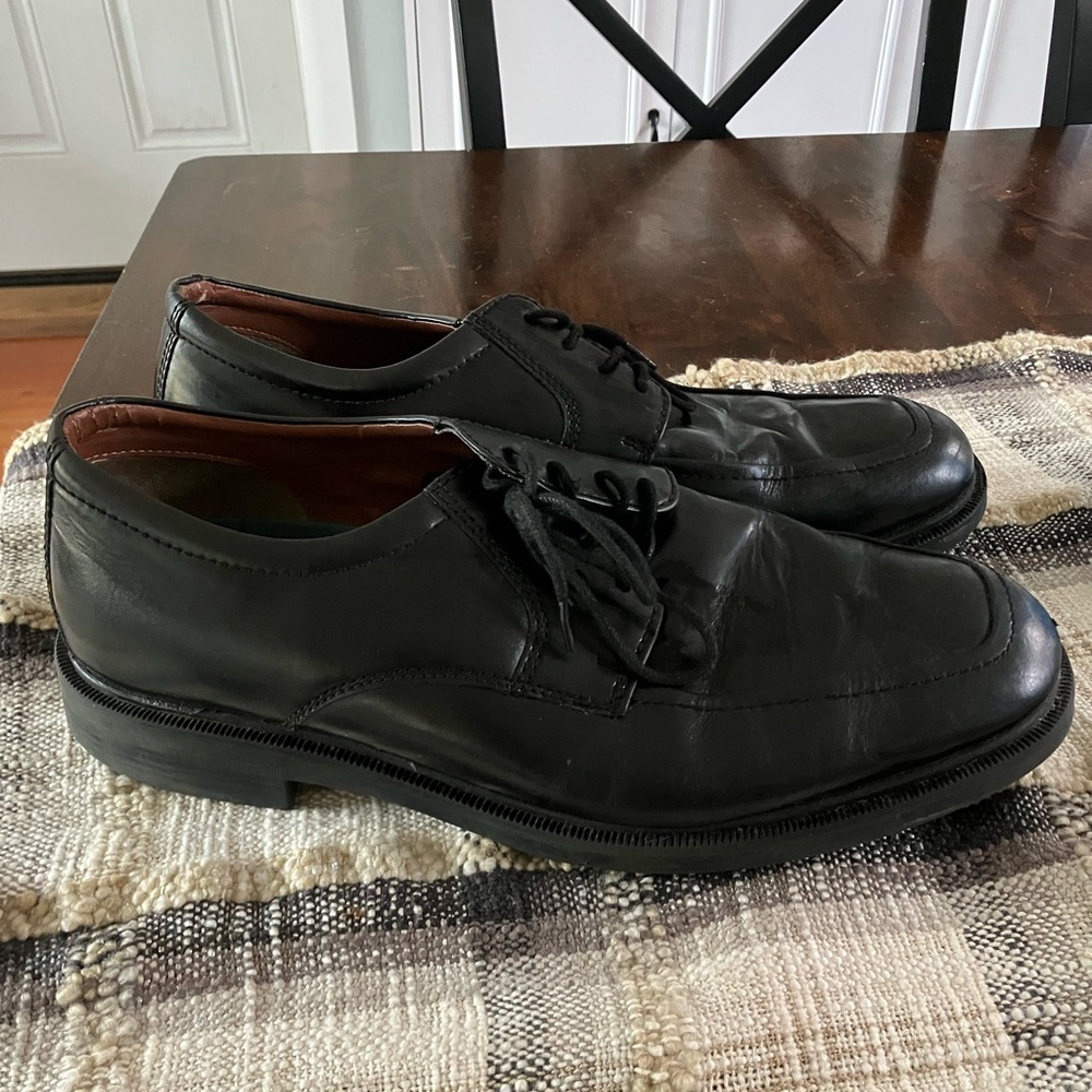 George Men’s Black Leather Oxfords 13